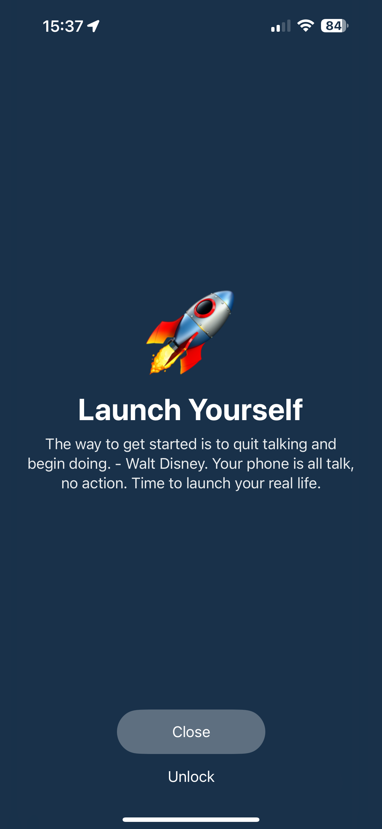 Zenvi App - Launch Yourself motivational barrier
